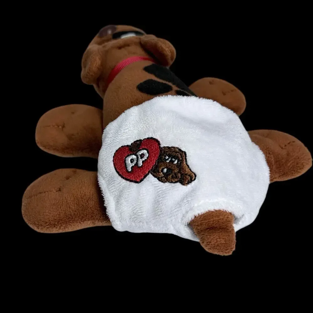 Pound Puppies Brown Puppy Dog Plush 8 in 2019 Basic Fun Hasbro PP Diaper Newborn